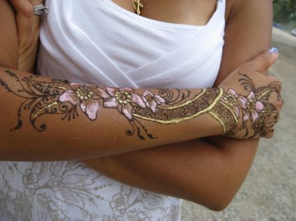 Henna Tattoo Art On Hand